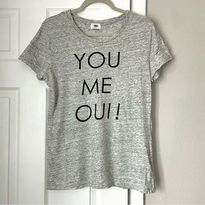 Old Navy “You Me Oui!” Graphic Short Sleeve Tee, Large